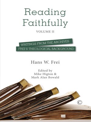 cover image of Reading Faithfully--Volume Two